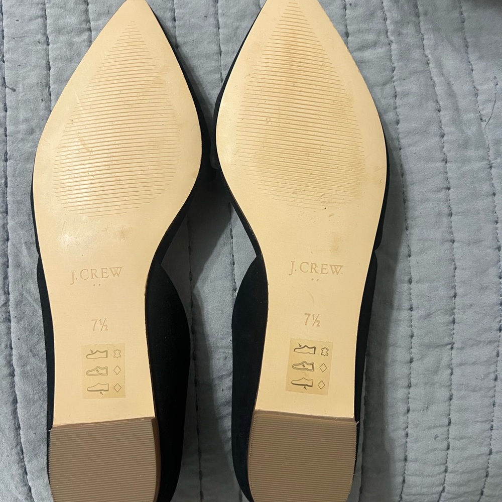 J. Crew Black Flats Sleek Design